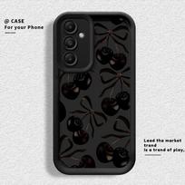 Telefono dėklas Samsung Galaxy A26 A32 A56 A12 A13 A15 A16 A51 A73 A35 A36 A53 A54 A71 A72 A34 A23 Stilingas vyšnių raštas Galaxy A33 5G black