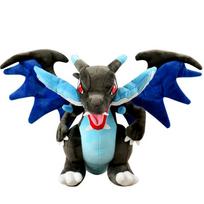 Pokémon Mega Charizard Y pliušinis žaislas Oranžinio drakono lėlė Minkšta animacinė figūrėlė Kolekcionuojama dovana Tinka vaikams ir suaugusiems žaidimų gerbėjams Namų dekoracija 30cm juoda