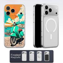 Moto Dviratis V-Vespa Telefono dėklas iPhone 17,16,15,14,13,12,11,Pro,Max,Plus,E,Air,Mini Magsafe Skaidrus iPhone13mini black
