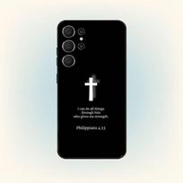J-Jėzus B-Biblijos eilutė telefono dėklas Samsung S26,S25,S24,S21,S22,S23,S30,Ultra,S20,FE,Lite,10,9,Juodas dangtelis Samsung S22plus5G