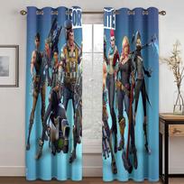 3D Pattern Print Online Competitive Games Boy Free Shipping 2 Pieces Thin Shading Window Curtain ideal for Living Space Rest Room Home Decor Hook 100W130H(CM)40x51in&Hook black