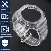 Skaidrus silikoninis laikrodžio dirželis Casio G-Shock GA2100 GA2110 GA-B2100 | Modifikuotas Glacier dėklo dizainas | Dervos pakeitimas 2100mm gray