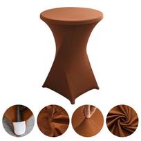 Tampri apvali staltiesė Kokteilinė spandekso staltiesė Barui, viešbučiui, vestuvių vakarėliui Balta staltiesė 60/80 cm skersmens Daugiaspalvė 60x75cm brown