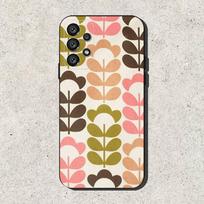 Daugiažiedis Orla Kiely dėklas-folio telefonui Samsung S25,S24,S21,S22,S23,S30,Ultra,S20,Plus,Fe,Lite,Note,10,9,5G Juodas dangtelis Samsung S24Plus