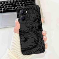 For Realme 10 4G 6.4  dėklas Madingas dažytas meilės minkšto silikono galinis dangtelis For Oppo Realme10 4G RMX3630 Apsauginiai dėklai Bamperis Realme 10 4G black