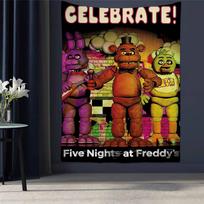 Fnaf Anime FivenightsAtFreddys Pasidaryk pats Sieninė gobelenas Svetainei Namų Bendrabučio Dekoras Sienos Meno Dekoras 74x94cm(29x37in) brown
