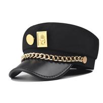 Anime Jojo'S Bizarre Adventure Kujo Jotaro Cosplay Kepurė Unisex Suaugusiems Metalinis Ženklelis Kepurės Rekvizitas 56-58CM black