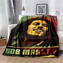 Bob Marley muzikos pledas vaikui, sofai, sofa, kelionei, namams, iškylai, žygiui, lovai, ypač minkštas flanelės pledas, gimtadienio dovana 75x90cm gray