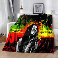Bob Marley muzikos pledas vaikui, sofai, sofa, kelionei, namams, iškylai, žygiui, lovai, ypač minkštas flanelės pledas, gimtadienio dovana 75x90cm yellow