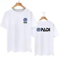 CMAS Pasaulio povandeninio sporto federacija PADI Nardymo instruktorių asociacija Marškinėliai Unisex Drabužiai ir Moteriški 2026 Vasaros Nauji Marškinėliai 4XL white