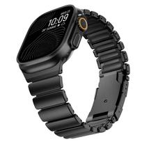 Titano silikono metalinė apyrankė Apple Watch Ultra 2 3 49mm S11 S10 46mm 42mm 38 40 41 44 45mm skirta iWatch SE 9 8 7 6 5 4 3 2 1 For Ultra 3 2 1 49mm black