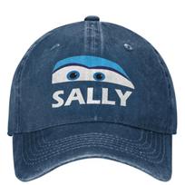 Sally Carrera Žaibo Makvyno Mėlynas Automobilis Džinsinė Kepuraitė su Snapeliu Lauko Trucker Kepurė Vasarinė Moteriška Unisex Apsauga nuo Saulės Snapback Kepuraitė One Size gray