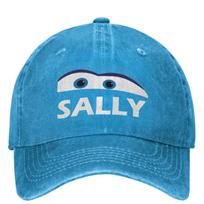 Sally Carrera Žaibo Makvyno Mėlynas Automobilis Džinsinė Kepuraitė su Snapeliu Lauko Trucker Kepurė Vasarinė Moteriška Unisex Apsauga nuo Saulės Snapback Kepuraitė One Size blue