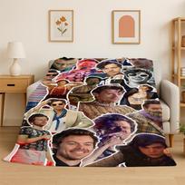 madingas Harry Styles dainininkas žvaigždė flanelinis pledas minkštas šiltas pledas miegamajam svetainei lovai kelionei stovyklavimui iškylai dovana 75x90cm