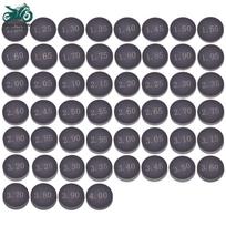 9,48 mm vožtuvo tarpinė 5 vnt. Motociklo variklio dalys Reguliuojama 1,2–4,0 Pilnas papildymo rinkinys Honda Suzuki Yamaha Kawasaki Valve Shim 2.70-2.90