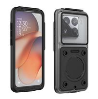 Nardymo Plaukimo 15 Metrų Gylio Vandeniui Atsparus Dėklas Xiaomi 15 Pro 14 Pro 13 12 11 Pro Telefonui su Telefono Mygtuku Xiaomi 14T Pro&With Phone Button juoda