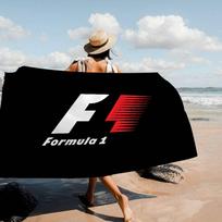 F-F1 Logotipo Mikropluošto Spausduotas Paplūdimio Rankšluostis Kalnų Kopimas Joga Paplūdimys Plaukimas Bėgimas Sugeriantis Minkštas Rankšluostis Polyester 50x100cm