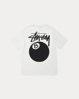 Stussy 8 kamuoliukų marškinėliai, dažyti pigmentais, natūralūs M black