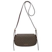 Michael Kors Lydia Signature Logo Print Coated Canvas Crossbody Bag Small Women bags Brown Acorn 32S5GL0C1B-BRN/ACORN Basic Set (Bag) gray