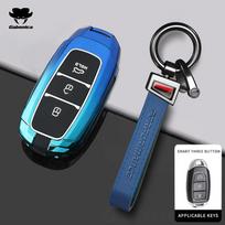 Cinko lydinio automobilio rakto dėklas Pilnas dangtelis Hyundai N Performance Santa Fe I30 Ix35 Encino Kona Solaris Azera Elantra Accent blue