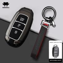 Cinko lydinio automobilio rakto dėklas Pilnas dangtelis Hyundai N Performance Santa Fe I30 Ix35 Encino Kona Solaris Azera Elantra Accent black