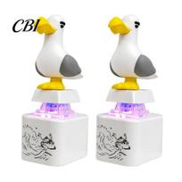 Dezinfekuojantis raktų pakabukas 1/2 vnt. Žuvėdros kasyklos mygtuko raktų pakabukas, Įkraunamas Fidget Clicker su tikru kišeninio dydžio streso žaislu, garsu ir LED šviesa, F white