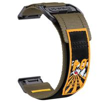 QuickFit 26mm Nailono Dirželis Garmin Fenix E 8 51mm 7X Pro 6X Pro 5X Plus/Enduro 2/Epix Pro 51mm Instinct 2 X Laikrodžio Apyrankė Quick fit 26mm-L armijos žalia spalva