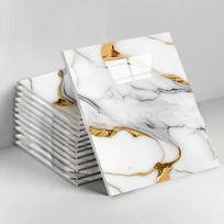 10-40 VNT. Imitacija 3D Marmuro Sienos Lipdukas Lipnus Vandeniui Atsparus Aliejui Tapetas Virtuvės Plytelėms Sienai Pasidaryk Pats Namų Dekoravimas 10PCS pilkai balta spalva