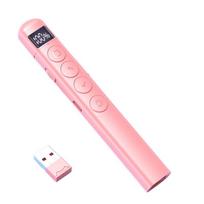 Infrared Multimedia Page Turner RF2.4GHz Wireless Presentation Clicker  Projector Presentation rožinė