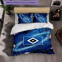 Hamburger SV Futbolo 3 dalių patalynės komplektas Minkštas antklodės užvalkalų komplektas su užvalkaliukais Spausdintas miegamojo dekoravimo komplektas namams 135cm*200cm