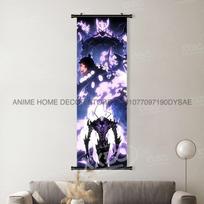 Solo Leveling Namų Dekoras Sienos Menas Ritininiai Paveikslai Anime Figūrėlės Seong Jin Woo Kabantis Paveikslas Spaudinys Ant Drobės Kambario Plakatas (as the picture,30x90cm(12x36inch))