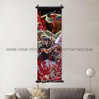 Berserk Poster Black Swordsman Wall Artwork Scrolls Picture Anime Guts Hanging Painting Griffith Wallpaper Casca Home Decoration (as the picture,25x75cm(10x30inch)) gray