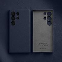 Melkco natūralios odos dėklas Samsung Galaxy S24 S25 S26 Ultra Plus S26+ telefonams Premium prabangūs dėklai Madingas karvės odos verslo dangtelis for S24 gray