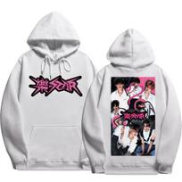 Stray Kids Rock-Star Albumas Dvispusis Grafinis Spaudinys Hoody Unisex Kpop Prekės Atsitiktinis Megztinis Su Gobtuvu Nario Nuotraukų Koliažas Streetwear Viršutinis Drabužis XXXL balta
