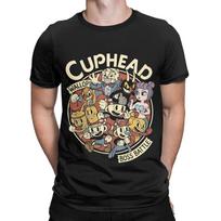 Cuphead Gaming Graphic Tee Funny 100 Cotton TShirt Cuphead Tops Tees For Unisex M black