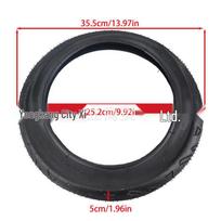 14x2.125 Vaikų dviračio padanga ir vidinė kamera vežimėliams Tire with Bent Valve black