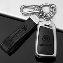 Automobilio atlenkiamo pultelio dėklas Dangtelis Apsauginis Korpusas Maišelis Skoda Octavia A5 A7 Fabia Superb Kodiaq Karoq Raktų pakabuko Aksesuarai gray