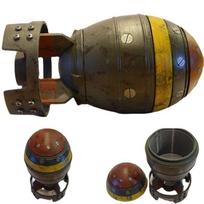 New Mini Nuke Bomb Storage Box Retro Figurine Desktop Decor For Home Decoration mėlyna