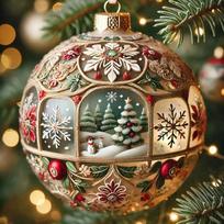 Fairy Tale Planet Christmas Tree Decoration Multifunction Acrylic Flat Christmas Character Pendant Durable Material Decorative gray