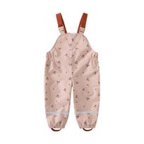 Children's Clothing Raincoat Suit Baby Waterproof Overalls Pants Girls Jumpsuit For Kids Jacket And Trousers 98 beige
