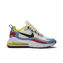 Nike Womens Air Max 270 React 'Bauhaus' (women's sizes) Phantom / Black-Light Blue-University Red-Multicolor Running Shoes AT6174 002 43.0 gray