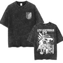 Attack on Titan Mikasa Ackerman Merchandise T-Shirt - Unisex Loose Cotton Tee 3XL black