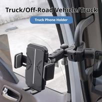 Universal Pillar Grab Handle Phone Mount, Heavy Duty Adjustable Bracket For Car Truck Pickup, Excavator Loader Support Stand 8 INCH gray