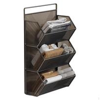 Vonios organizatorius Rankšluosčių laikiklis, Lentyna be gręžimo, Daugiafunkcinis, Taupantis vietą, Tinka Black 3 Tiers 25x16x55cm
