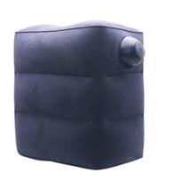 Self Inflatable Resting Pillow Easy Press Inflatable Foot Rest  Planes Trains Buses 3 Layers Single Blue