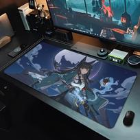 Mouse Pad Large Hoshimi Miyabi Non-Slip Rubber Gaming MousePad Desk Pad for Office and Gaming Game Z-Zenless Zone Zero Mousepad 40cmx90cm(15.7x35.4inch)
