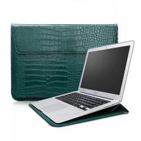 Krokodilo odos atverčiamas dėklas-maišelis nešiojamojo kompiuterio dėklas, skirtas Macbook Air 13 14 15 16 colių M5 M4 M3 M2 lusto Mac Book Pro dangtelis Priedai 11-12 inch žalia