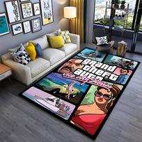 Grand Theft Auto Vice City Design Rug Non-slip rug suitable for living room and bedroom sofas. 40x60cm( 15x23in ) gray