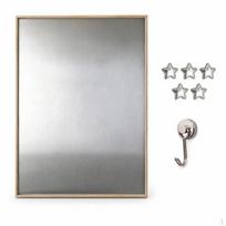 Magnetinė nerūdijančio plieno lenta su aliuminio lydinio rėmu „pasidaryk pats“ nuotraukų sienos dekoravimui 30*40cm null E 30*40cm