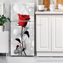 Virtuvės šaldytuvo lipdukas Vinilo šaldytuvo tapetai Visi dangteliai Lipni lotoso gėlių freska Šaldiklio plėvelės dekoro plakato lipdukas 40x120cm(1pcs) gray
